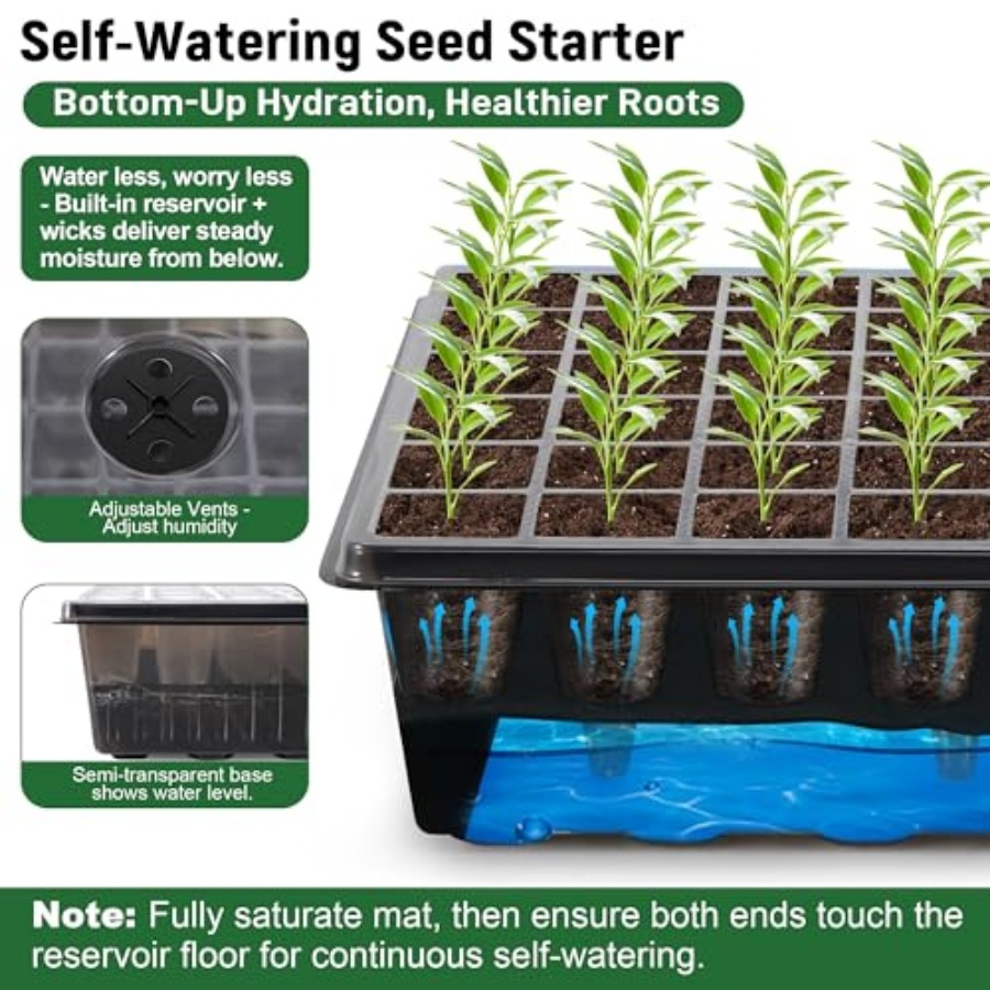 طقم بدء زراعة البذور ذاتي الري - مراجعة Heat Mat Seedling وسعره